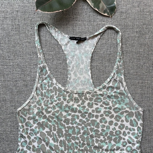 Y2K Vintage Urban Outfitters Racer Back Cheetah Print Tank , Size: Small - Picture 5 of 17